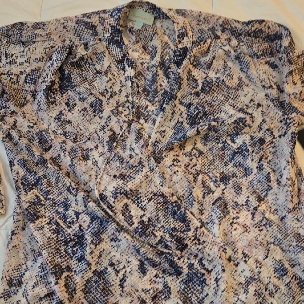 Colorful Snake Patterned Blouse